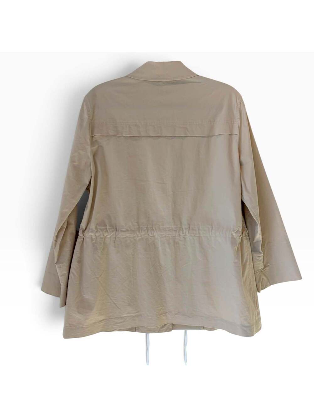 Doncaster Tan Beige Button-Front Drawstring Utility Field Jacket - Picture 3 of 3